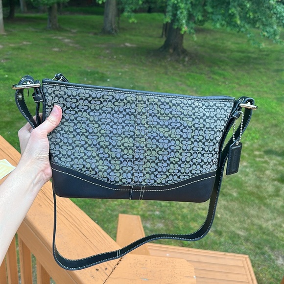 Coach F10945 Soho Hamptons Signature Mini Adjustable Shoulder Bag Black - Picture 8 of 16